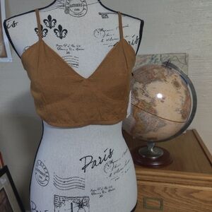 🆕 Japna Brown Espresso Bralet Crop Top Festival Party Summer _Large